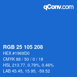 Color code: RGB 25 105 208 | qconv.com