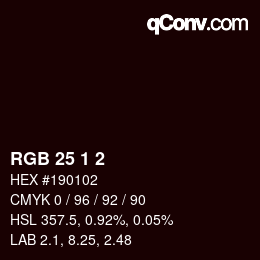 Color code: RGB 25 1 2 | qconv.com