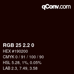Color code: RGB 25 2.2 0 | qconv.com