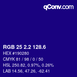 カラーコード: RGB 25 2.2 128.6 | qconv.com