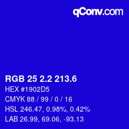 カラーコード: RGB 25 2.2 213.6 | qconv.com