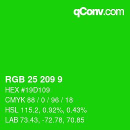 Color code: RGB 25 209 9 | qconv.com