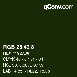 Color code: RGB 25 42 8 | qconv.com