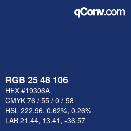 Farbcode: RGB 25 48 106 | qconv.com