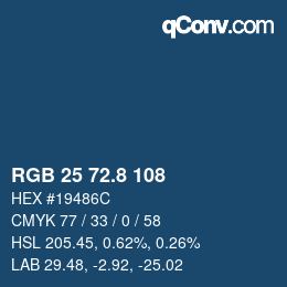 Color code: RGB 25 72.8 108 | qconv.com