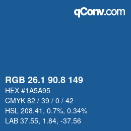 Color code: RGB 26.1 90.8 149 | qconv.com