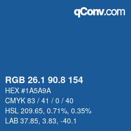 Color code: RGB 26.1 90.8 154 | qconv.com