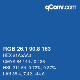 Color code: RGB 26.1 90.8 163 | qconv.com
