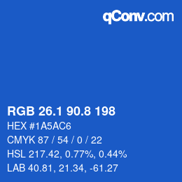 Color code: RGB 26.1 90.8 198 | qconv.com