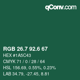 カラーコード: RGB 26.7 92.6 67 | qconv.com