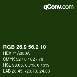 Color code: RGB 26.9 56.2 10 | qconv.com