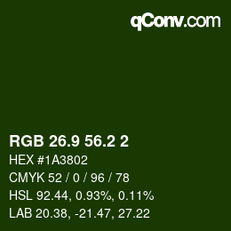 カラーコード: RGB 26.9 56.2 2 | qconv.com