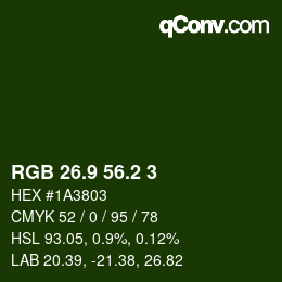 カラーコード: RGB 26.9 56.2 3 | qconv.com