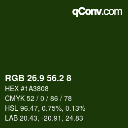 カラーコード: RGB 26.9 56.2 8 | qconv.com