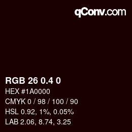 カラーコード: RGB 26 0.4 0 | qconv.com