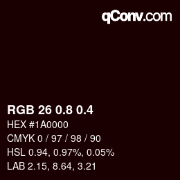 カラーコード: RGB 26 0.8 0.4 | qconv.com
