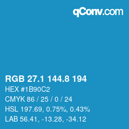 Color code: RGB 27.1 144.8 194 | qconv.com