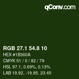 Color code: RGB 27.1 54.8 10 | qconv.com