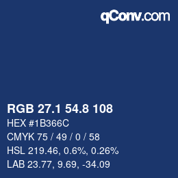 Color code: RGB 27.1 54.8 108 | qconv.com