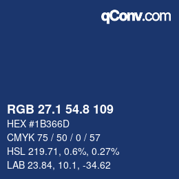 Color code: RGB 27.1 54.8 109 | qconv.com