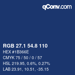 Color code: RGB 27.1 54.8 110 | qconv.com