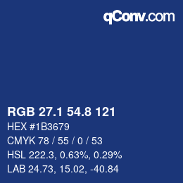 Color code: RGB 27.1 54.8 121 | qconv.com
