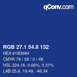 Color code: RGB 27.1 54.8 132 | qconv.com