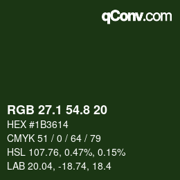 Color code: RGB 27.1 54.8 20 | qconv.com