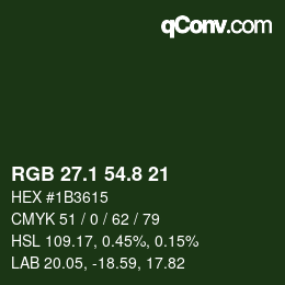 Color code: RGB 27.1 54.8 21 | qconv.com