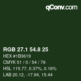 Color code: RGB 27.1 54.8 25 | qconv.com