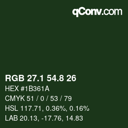 Color code: RGB 27.1 54.8 26 | qconv.com