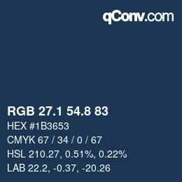 Color code: RGB 27.1 54.8 83 | qconv.com
