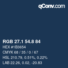 Color code: RGB 27.1 54.8 84 | qconv.com