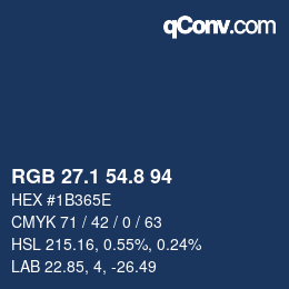 Color code: RGB 27.1 54.8 94 | qconv.com