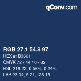 Color code: RGB 27.1 54.8 97 | qconv.com