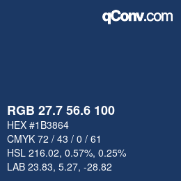 カラーコード: RGB 27.7 56.6 100 | qconv.com