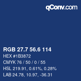 カラーコード: RGB 27.7 56.6 114 | qconv.com