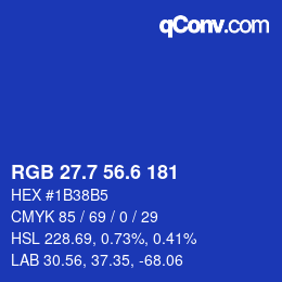 カラーコード: RGB 27.7 56.6 181 | qconv.com