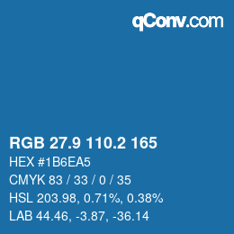 Color code: RGB 27.9 110.2 165 | qconv.com