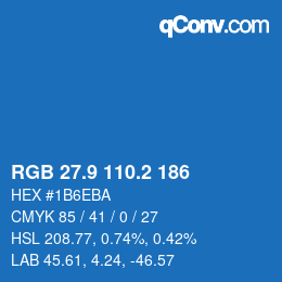 Color code: RGB 27.9 110.2 186 | qconv.com