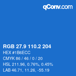 Color code: RGB 27.9 110.2 204 | qconv.com