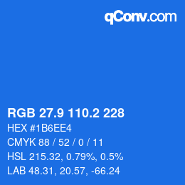 Color code: RGB 27.9 110.2 228 | qconv.com