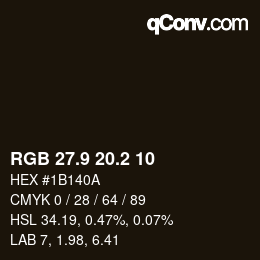 Color code: RGB 27.9 20.2 10 | qconv.com