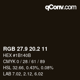 Color code: RGB 27.9 20.2 11 | qconv.com