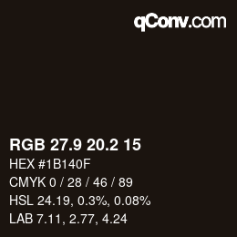 Color code: RGB 27.9 20.2 15 | qconv.com