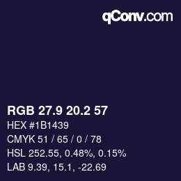 Color code: RGB 27.9 20.2 57 | qconv.com