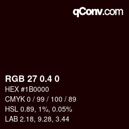 カラーコード: RGB 27 0.4 0 | qconv.com