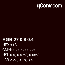 カラーコード: RGB 27 0.8 0.4 | qconv.com