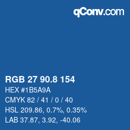Color code: RGB 27 90.8 154 | qconv.com