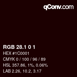 カラーコード: RGB 28.1 0 1 | qconv.com